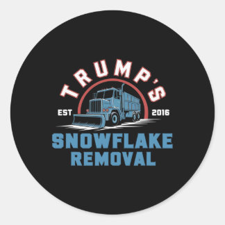 Sticker Rond Trump's Snowflake Removal Service Funny Trump 2024
