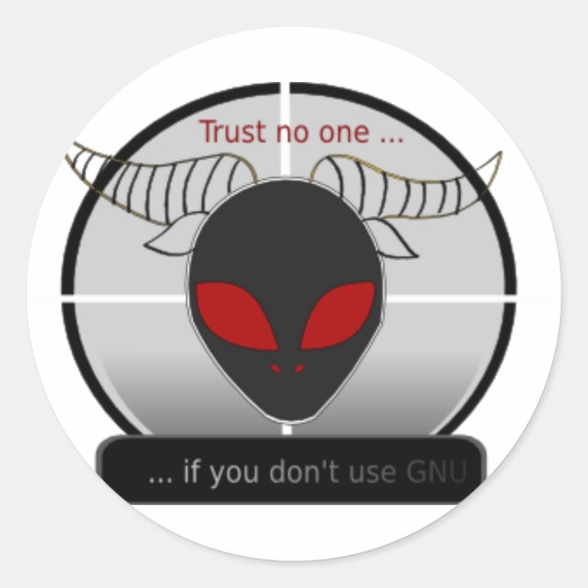 Sticker Rond Trust dans l'one. (Devant)