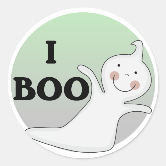 Sticker Rond Tshirts et cadeaux Ghoost Boo (Devant)