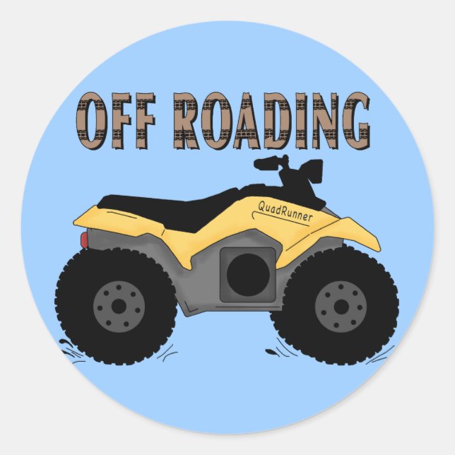 Sticker Rond Tshirts et cadeaux hors route (Devant)