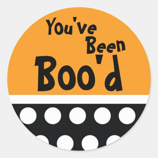 Sticker Rond "Tu as été Boo'd" (Devant)