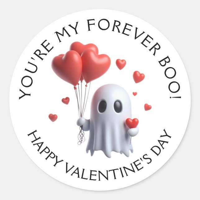 Sticker Rond Tu es l'amour de mon vieux garçon Valentine (Devant)