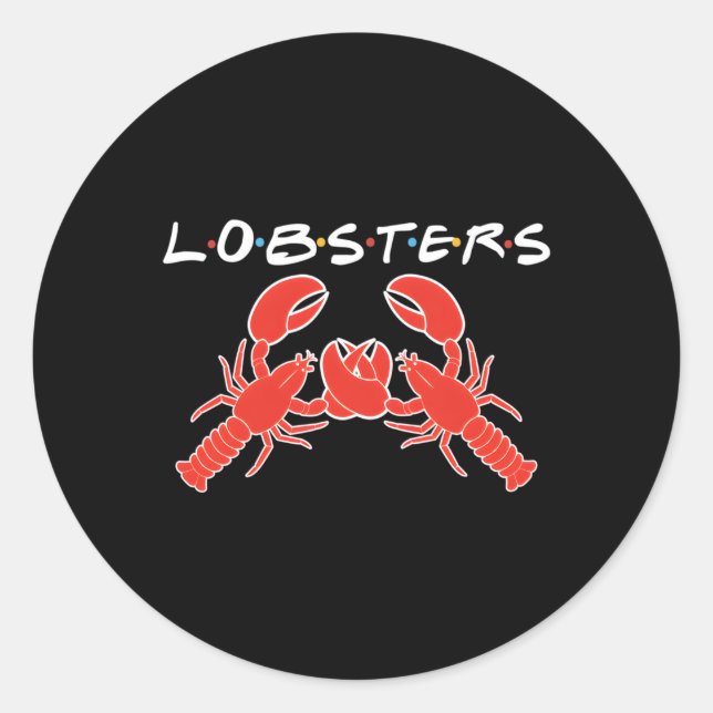 Sticker Rond Tu Es Mon Homard, Il Est Mon Homard (Devant)