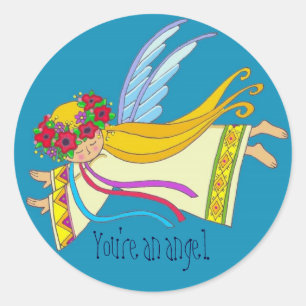 Sticker Rond Tu es un ange