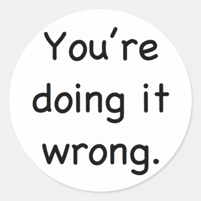 Sticker Rond Tu le fais mal. (Devant)