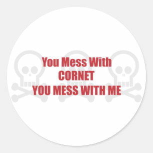 Sticker Rond Tu Mains Avec Cornet Tu Mets Avec Moi