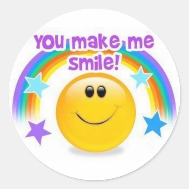 Sticker Rond tu me fais sourire (Devant)