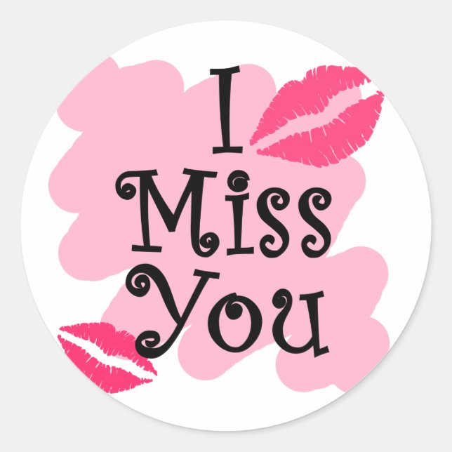 Sticker Rond Tu me manques (Devant)