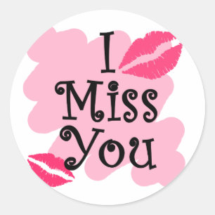 Sticker Rond Tu me manques