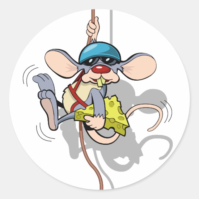 Sticker Rond Tu ne m'as pas vu Escalade Rat (Devant)