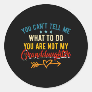 Sticker Rond Tu Ne Peux Pas Me Dire Grand-Père Et Petite-Fille