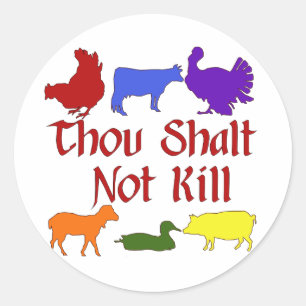 Sticker Rond Tu Ne Tueras Pas