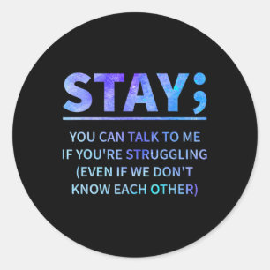 Sticker Rond Tu peux me parler si tu te bats