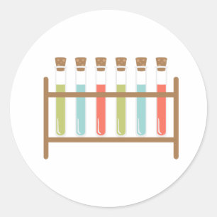 Sticker Rond Tubes d'essai