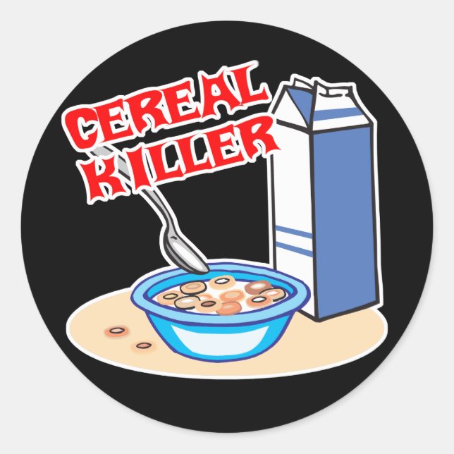 Sticker Rond tueur en série de céréales (Devant)