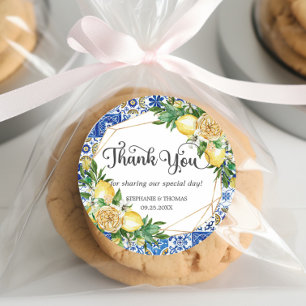 Sticker Rond Tuilés de mosaïque méditerranéenne de verdure de c