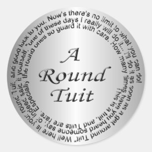 Sticker Rond Tuit ronde en argent