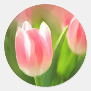 Sticker Rond Tulipes