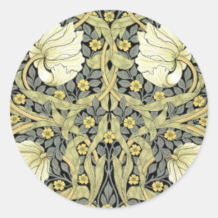 Sticker Rond Tulipes Pimpernel Art Botanique de William Morris