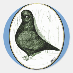 Sticker Rond Tumbler Pigeon LFCL De 1978