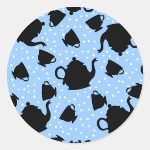 Sticker Rond Tumbling Tea Party