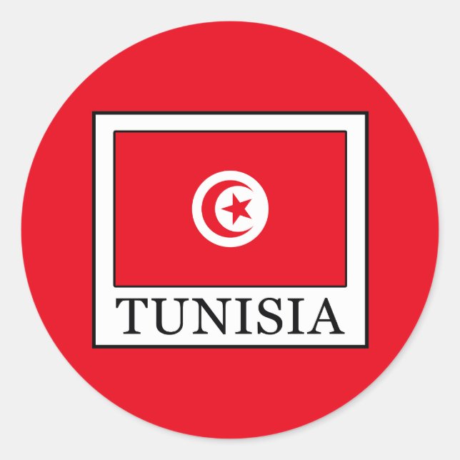 Sticker Rond Tunisie (Devant)