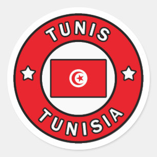 Sticker Rond Tunisie