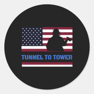 Sticker Rond Tunnel De Ruée Vers La Tour Pompier