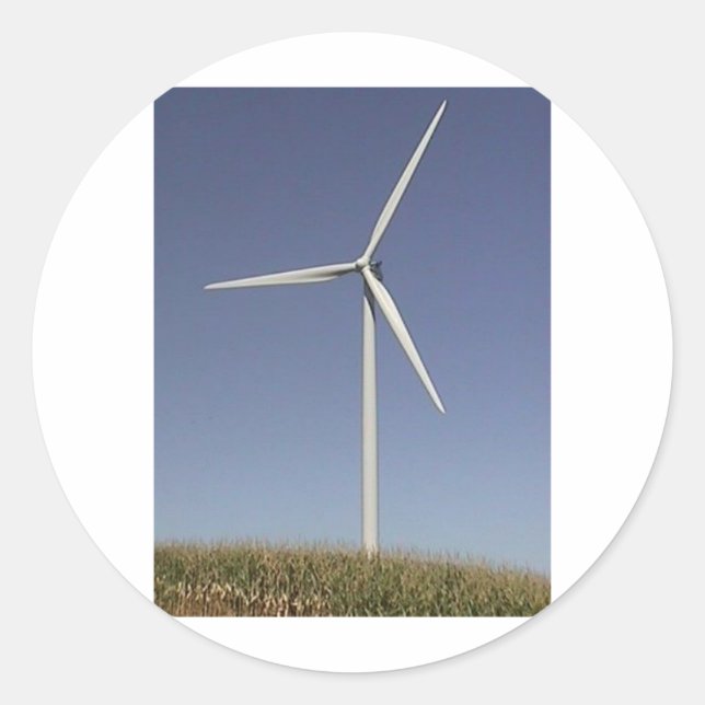 Sticker Rond Turbine éolienne (Devant)