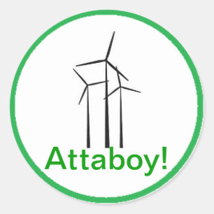 Sticker Rond Turbine éolienne Atta Boy