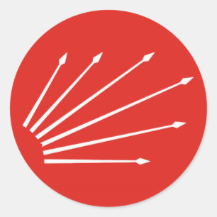 Sticker Rond Turc six flèches