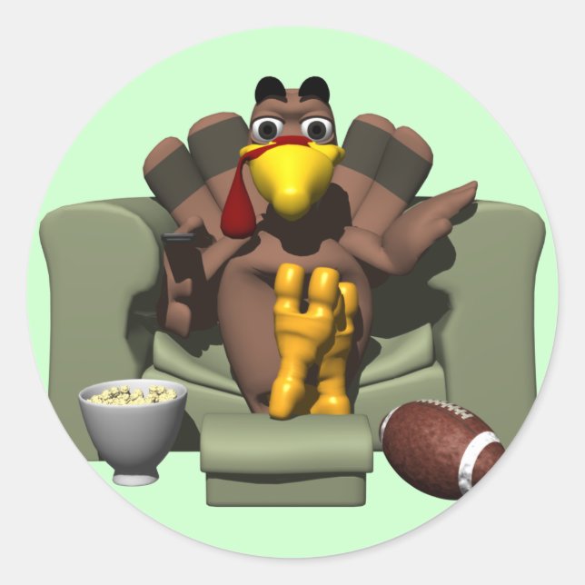 Sticker Rond Turquie et football (Devant)