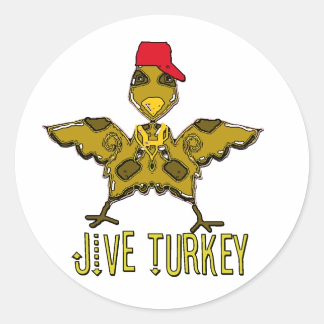 Sticker Rond turquie jive (Devant)