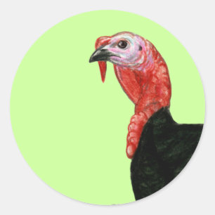 Sticker Rond Turquie : Tête noire de Tom