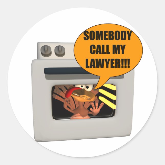 Sticker Rond Turquie : un avocat (Devant)