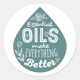 Sticker Rond Turquoise chute d'huile essentielle