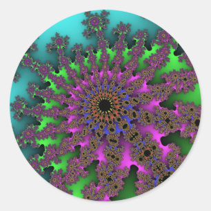Sticker Rond Turquoise et verte