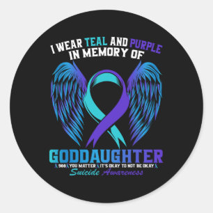Sticker Rond Turquoise Et Violet Pour Mon Adjudication Au Suici