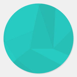 Sticker Rond Turquoise, moderne, cool, art géométrique tendance