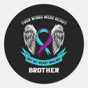 Sticker Rond Turquoise Purple Suicide Sensibilisation Frère Vos