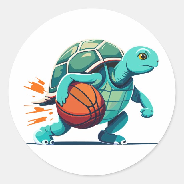 Sticker Rond Turtle Baller (Devant)