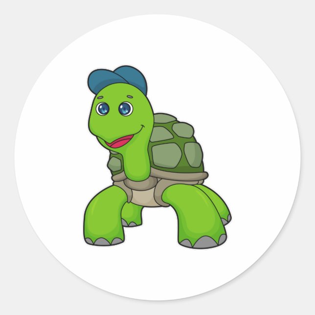 Sticker Rond Turtle Cap (Devant)