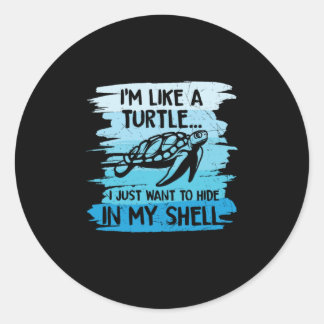 Sticker Rond Turtle Lover | Je Suis Comme Une Tortue