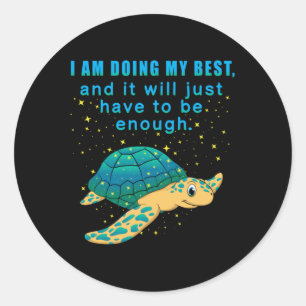 Sticker Rond Turtle Sea Turtles Sealife Ocean Animal Gift Idea