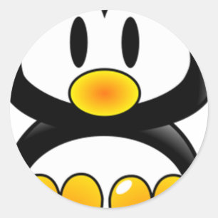 Sticker Rond tux à pingouin pour bébé