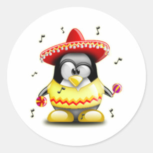 Sticker Rond Tux mexicain