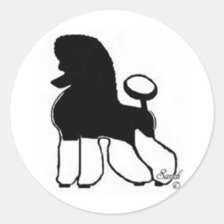 Sticker Rond Tuxpoodle