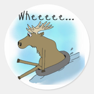 Sticker Rond Tuyaux à neige d'orignal