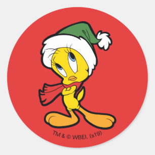 Sticker Rond TWEETY™ Christmas Thghts