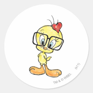 Sticker Rond TWEETY™ Nerd
